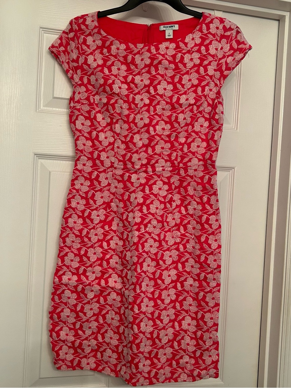 Old Navy Pink & White Floral Sheath Dress Size 2